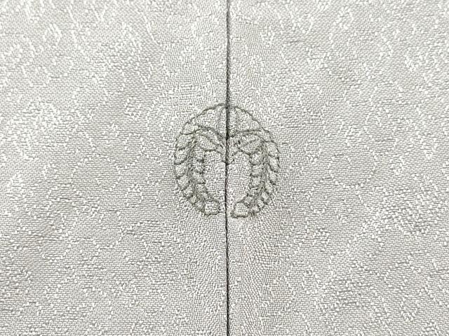 平和屋着物▽上質な色無地　単衣　唐草地紋　白藤色　正絹　逸品　DABD5857fe