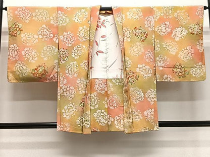 平和屋着物＃羽織　ろうけつ染　牡丹　正絹　逸品　未使用　CABE5062ua