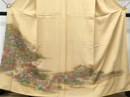平和屋着物■豪華色留袖　風景文　金銀彩　正絹　逸品　CABF1153fb