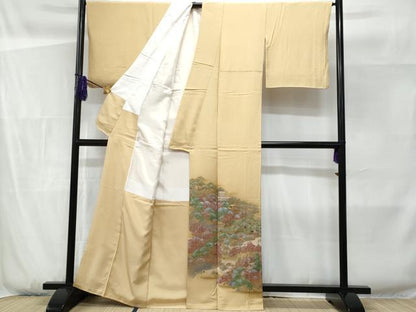 平和屋着物■豪華色留袖　風景文　金銀彩　正絹　逸品　CABF1153fb
