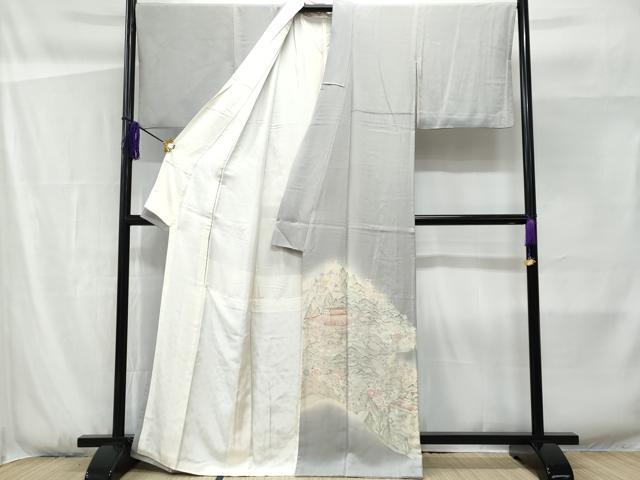 平和屋着物■豪華色留袖　駒刺繍　風景文　正絹　逸品　CABF1155fb