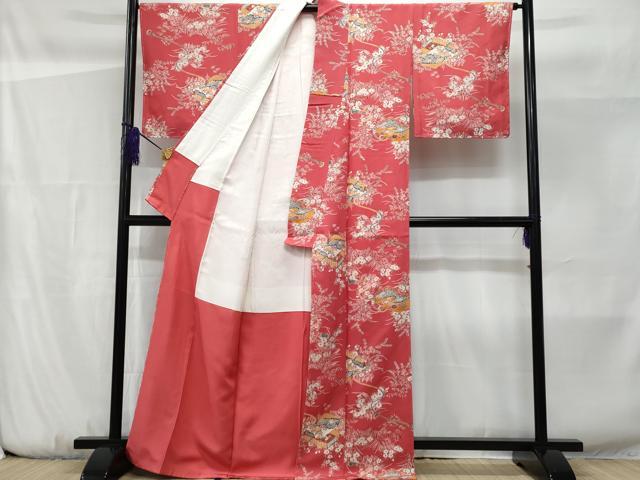 平和屋着物■上質な小紋　文箱花文　正絹　逸品　未使用　CABF6804fb