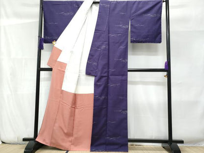 平和屋着物■上質な紬　霞吉祥文　正絹　逸品　未使用　CABF1160fb