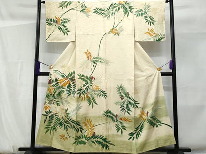 平和屋着物■訪問着 葡萄枝葉文 金彩 正絹 逸品 CABF6810fb