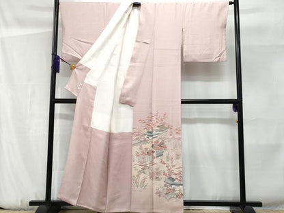 平和屋着物■豪華色留袖　風景花文　正絹　逸品　CABF6806fb