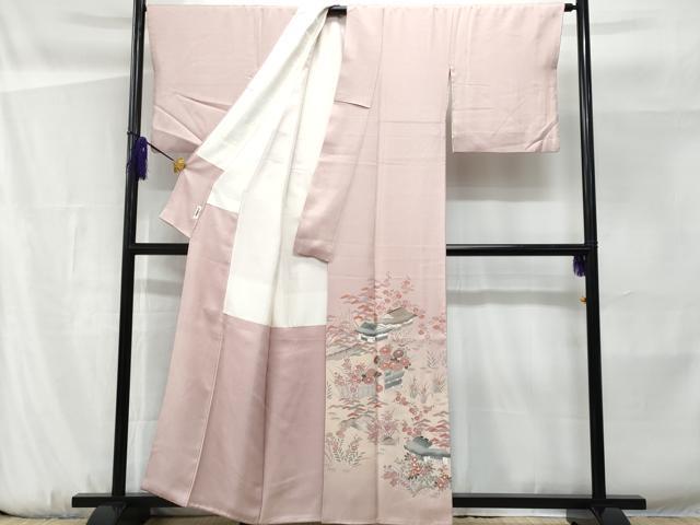 平和屋着物■豪華色留袖　風景花文　正絹　逸品　CABF6806fb