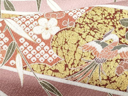 平和屋着物■色留訪問着　草花文　暈し染め　金彩　正絹　逸品　CABF1151fb