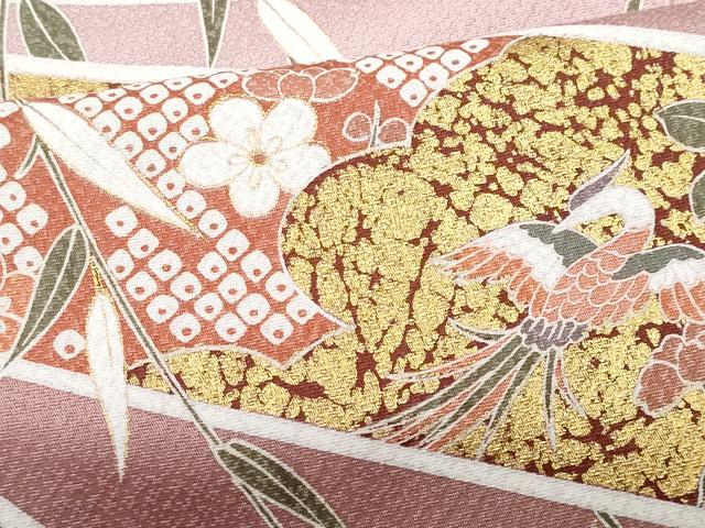 平和屋着物■色留訪問着　草花文　暈し染め　金彩　正絹　逸品　CABF1151fb