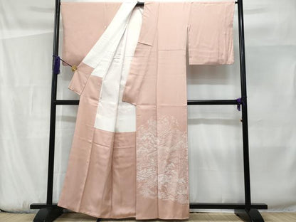 平和屋着物■色留訪問着　刺繍　渡り橋風景文　正絹　逸品　CABF1157fb