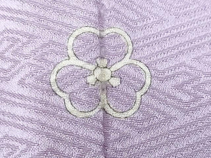 平和屋着物■上質な色無地　枝花地紋　白藤色　正絹　逸品　CABF6808fb