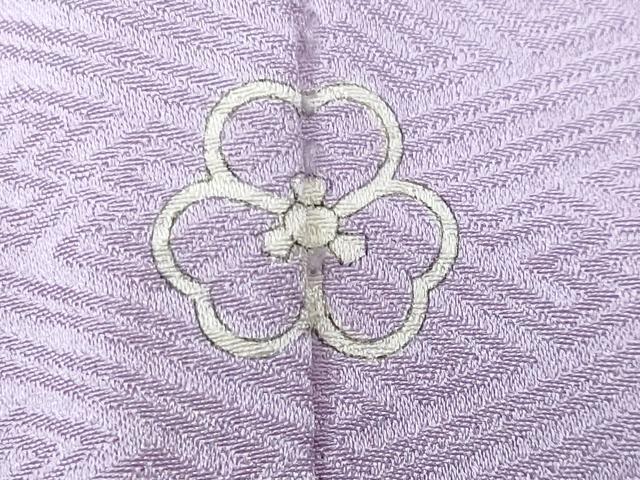 平和屋着物■上質な色無地　枝花地紋　白藤色　正絹　逸品　CABF6808fb