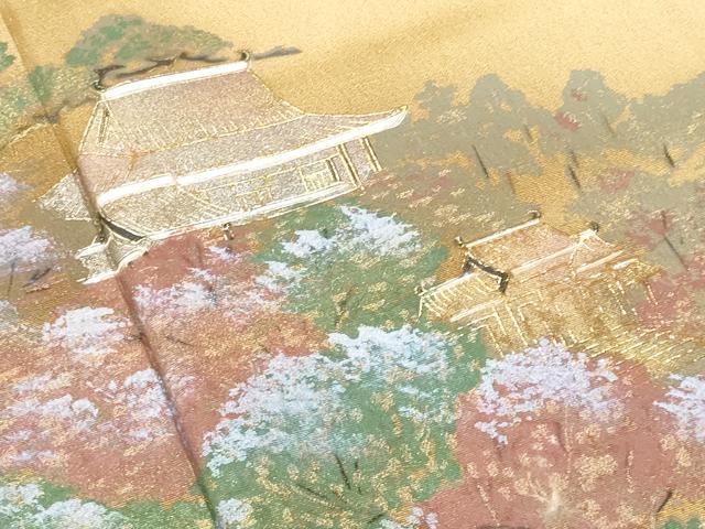 平和屋着物■豪華色留袖　風景文　金銀彩　正絹　逸品　CABF1153fb