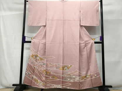 平和屋着物■色留訪問着　草花文　暈し染め　金彩　正絹　逸品　CABF1151fb