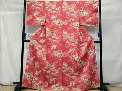 平和屋着物■上質な小紋　文箱花文　正絹　逸品　未使用　CABF6804fb