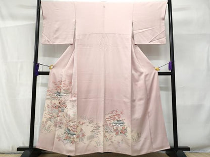 平和屋着物■豪華色留袖　風景花文　正絹　逸品　CABF6806fb