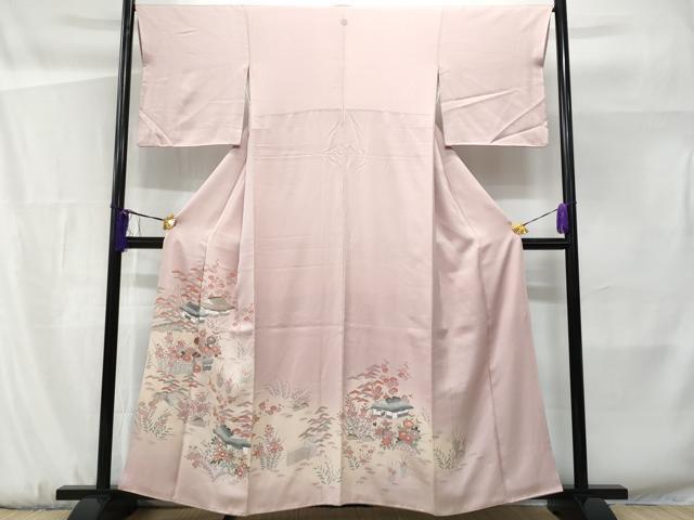 平和屋着物■豪華色留袖　風景花文　正絹　逸品　CABF6806fb
