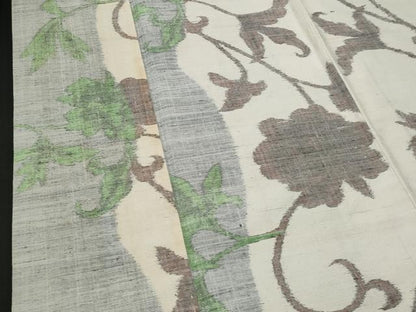 平和屋着物■上質な紬　枝葉唐草文　正絹　逸品　CABF6839fb