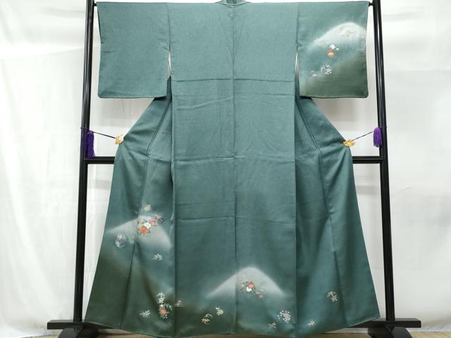 平和屋着物■訪問着　刺繍　花丸文　暈し染め　金彩　正絹　逸品　CABF6833fb