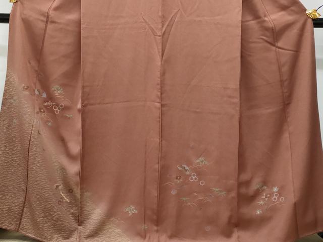 平和屋着物■訪問着　刺繍　地紙横笛花文　金彩　正絹　逸品　CABF6832fb