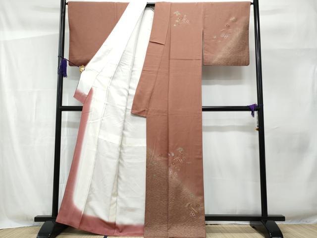 平和屋着物■訪問着　刺繍　地紙横笛花文　金彩　正絹　逸品　CABF6832fb