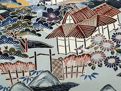 平和屋着物■豪華黒留袖　御所解文　金彩　正絹　逸品　CABF6826fb