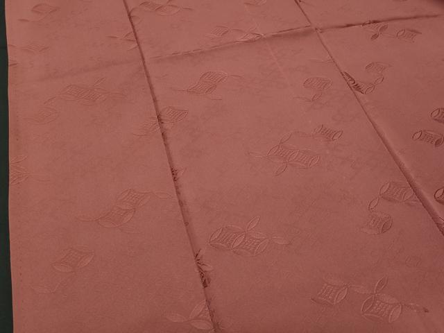 平和屋着物■上質な色無地　七宝地紋　浅蘇芳色　正絹　逸品　CABF6856fb