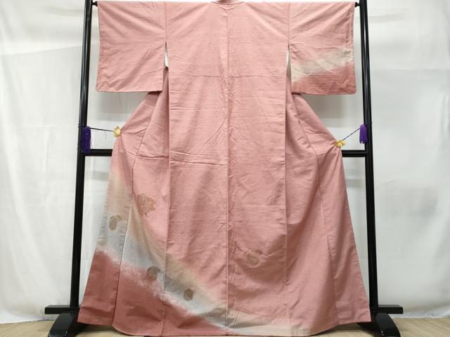 平和屋着物■中国三大刺繍　スワトウ刺繍　訪問着　紬地　亀甲花文　金彩　正絹　逸品　CABF6840fb