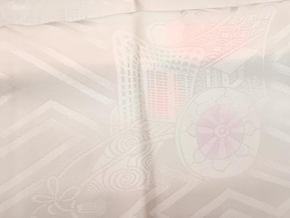 平和屋着物■長襦袢　袷　御所車花地紋　暈し染め　正絹　逸品　CABF6865fb