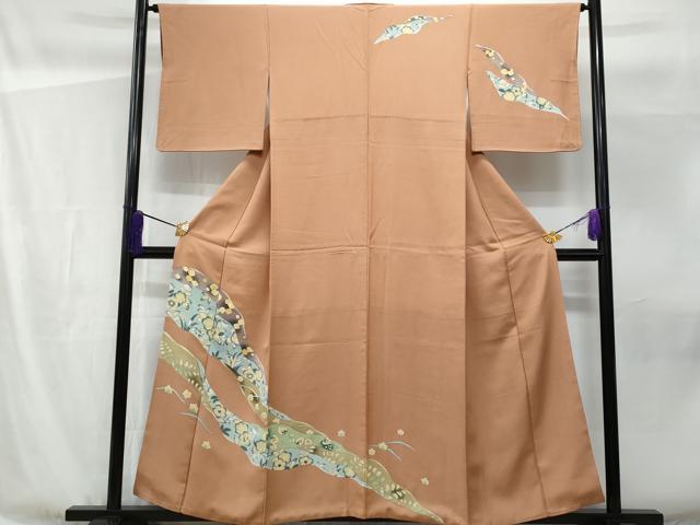 平和屋着物■訪問着　辻が花　鬼しぼ縮緬　正絹　逸品　CABF6838fb