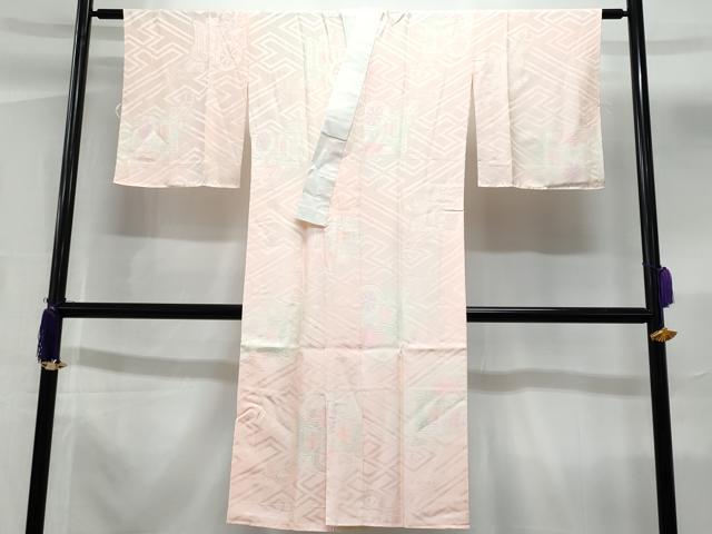 平和屋着物■長襦袢　袷　御所車花地紋　暈し染め　正絹　逸品　CABF6865fb