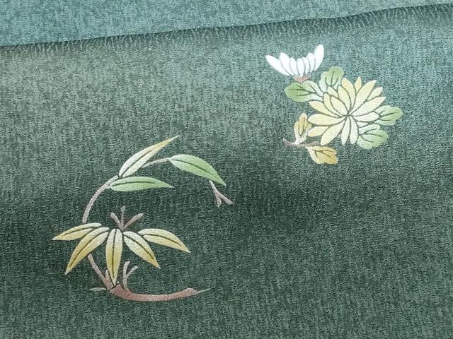 平和屋着物■訪問着　刺繍　花丸文　暈し染め　金彩　正絹　逸品　CABF6833fb