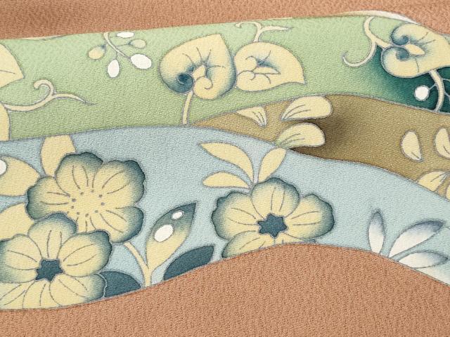 平和屋着物■訪問着　辻が花　鬼しぼ縮緬　正絹　逸品　CABF6838fb