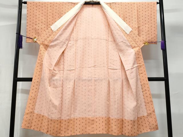 平和屋着物■長襦袢　無双仕立て　麻の葉文様　正絹　逸品　CABF6863fb