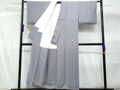 平和屋着物■上質な色無地　藤色　正絹　逸品　CABF6854fb