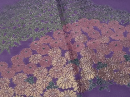 平和屋着物■豪華色留袖 寿光織 草花文 金糸 正絹 逸品 CABF6887fb