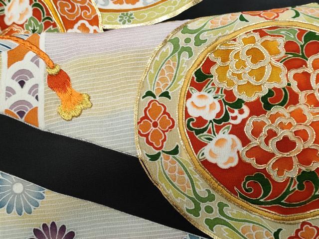 平和屋着物■豪華黒留袖 駒刺繍 鏡裏花文 暈し染め 金彩 正絹 逸品 CABF6879fb