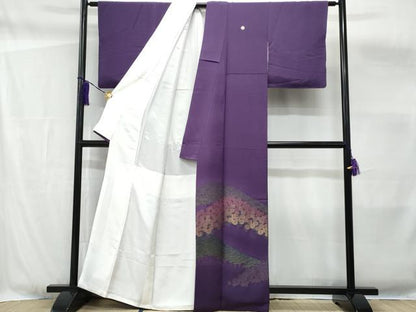 平和屋着物■豪華色留袖 寿光織 草花文 金糸 正絹 逸品 CABF6887fb