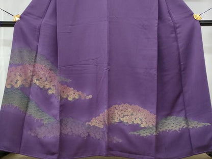 平和屋着物■豪華色留袖 寿光織 草花文 金糸 正絹 逸品 CABF6887fb