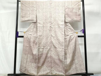 平和屋着物■上質な小紋 紬地 花間道 正絹 逸品 CABF6868fb