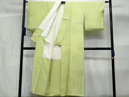 平和屋着物■上質な色無地 切嵌地紋 夏虫色 正絹 逸品 CABF6871fb