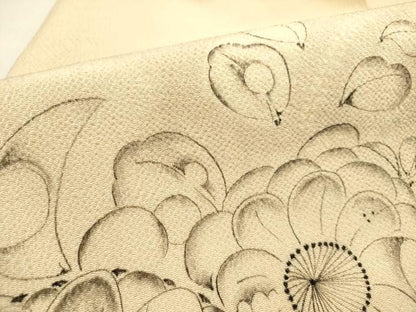 平和屋着物●西洞院辻が花　大脇一心　九寸名古屋帯　作家物　辻が花　鬼しぼ縮緬　正絹　逸品　DABE1714op