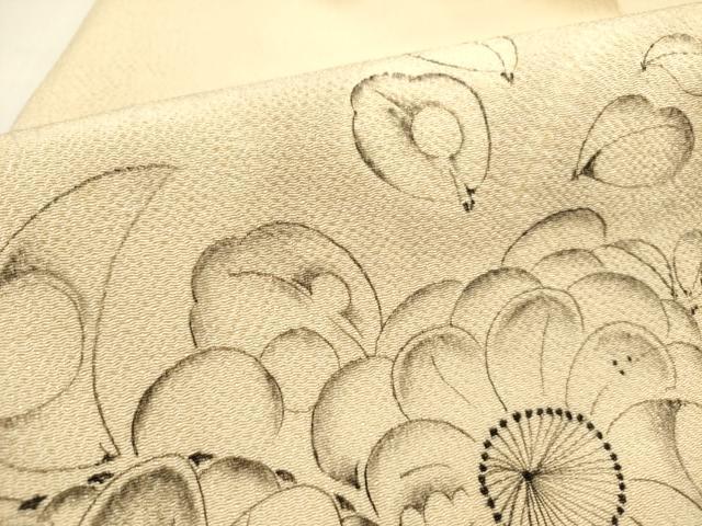 平和屋着物●西洞院辻が花　大脇一心　九寸名古屋帯　作家物　辻が花　鬼しぼ縮緬　正絹　逸品　DABE1714op
