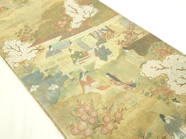 平和屋本店▼全通柄袋帯　美の彩　純金箔　正絹　24ｋ　逸品　DABE9102sf