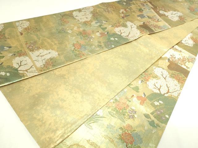 平和屋本店▼全通柄袋帯　美の彩　純金箔　正絹　24ｋ　逸品　DABE9102sf