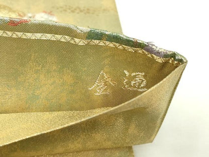 平和屋本店▼全通柄袋帯　美の彩　純金箔　正絹　24ｋ　逸品　DABE9102sf