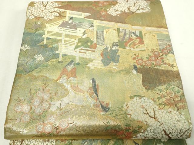 平和屋本店▼全通柄袋帯　美の彩　純金箔　正絹　24ｋ　逸品　DABE9102sf
