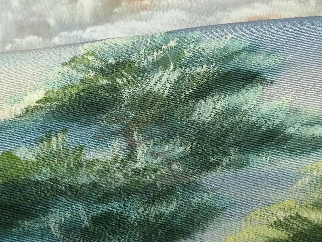 平和屋着物■豪華黒留袖 作家物 手描き 風景樹林文 暈し染め 正絹 逸品 DABE8662qa