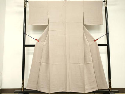 平和屋着物■上質な色無地 薄柿色 正絹 逸品 DABE7741cd