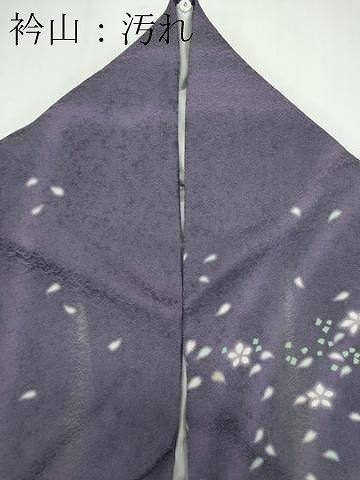 平和屋着物▽訪問着　単衣　絞り　舞桜文　　正絹　逸品　CABF6489ou