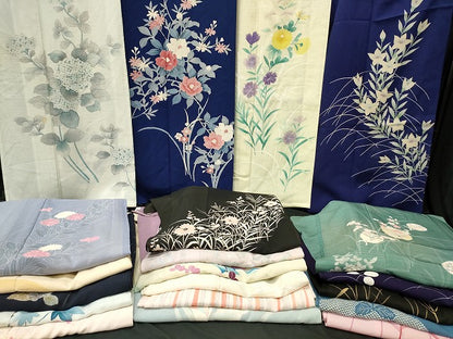 平和屋本店■夏物 訪問着 絽 紗 まとめて20点 花柄 鈴 友禅 手描き 着用可能多数 全て正絹 se4046